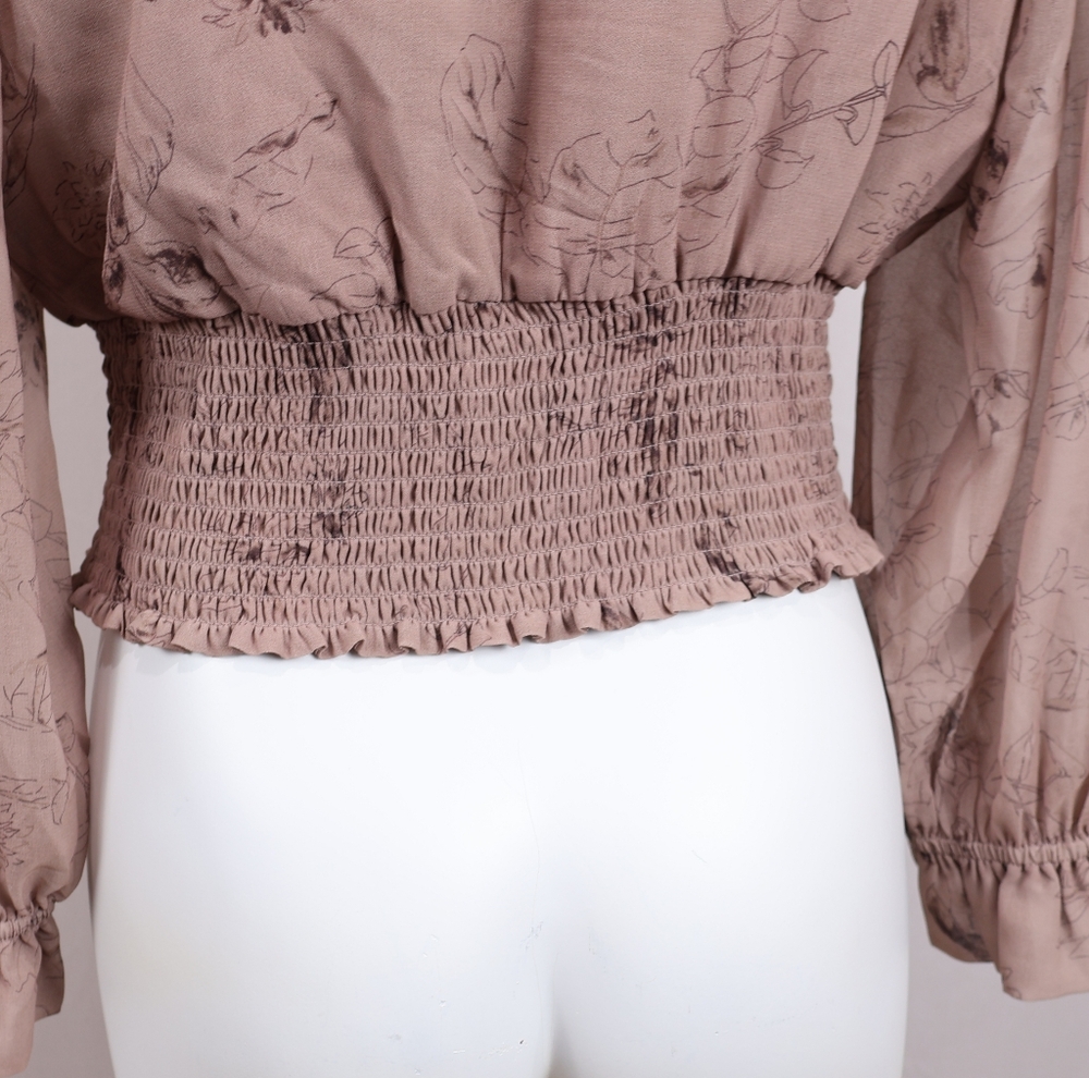 Elie Tahari Dusty Rose Floral Blouse - Picture 9 of 12